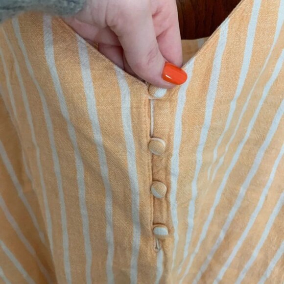 Abound Coral Striped Linen Tank - Picture 3 of 5